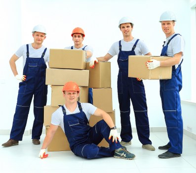 Acton moving truck loaded for a home or office move