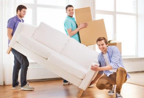 Local removals service helping a customer prepare for moving day