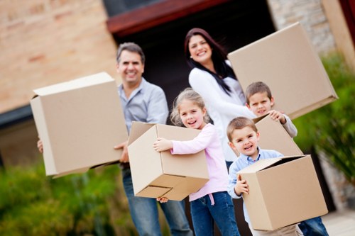 Packed furniture prepared for a cubic-yard removal quote