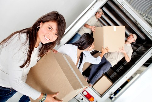 Acton removal van arriving for a residential or office move