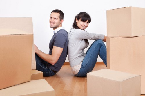 Removal van serving a flat move in Acton