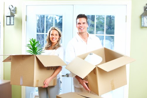 Professional moving van arranged for a local Acton move
